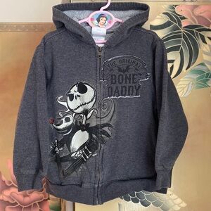 Vintage Disney Store Nightmare Before Christmas Bone Daddy zippered cardigan 5/6
